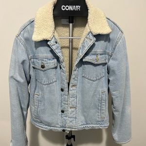 Aritzia Denim Sherpa Jacket